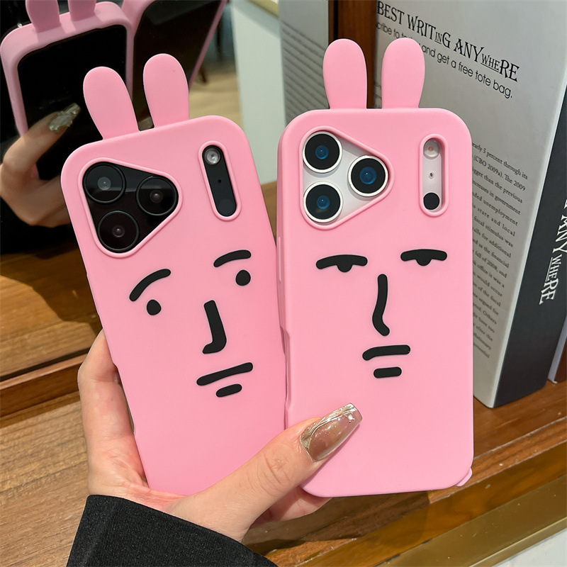 Phone Cases Quirky - Casing HP Kelinci Emoji Kartun Lucu