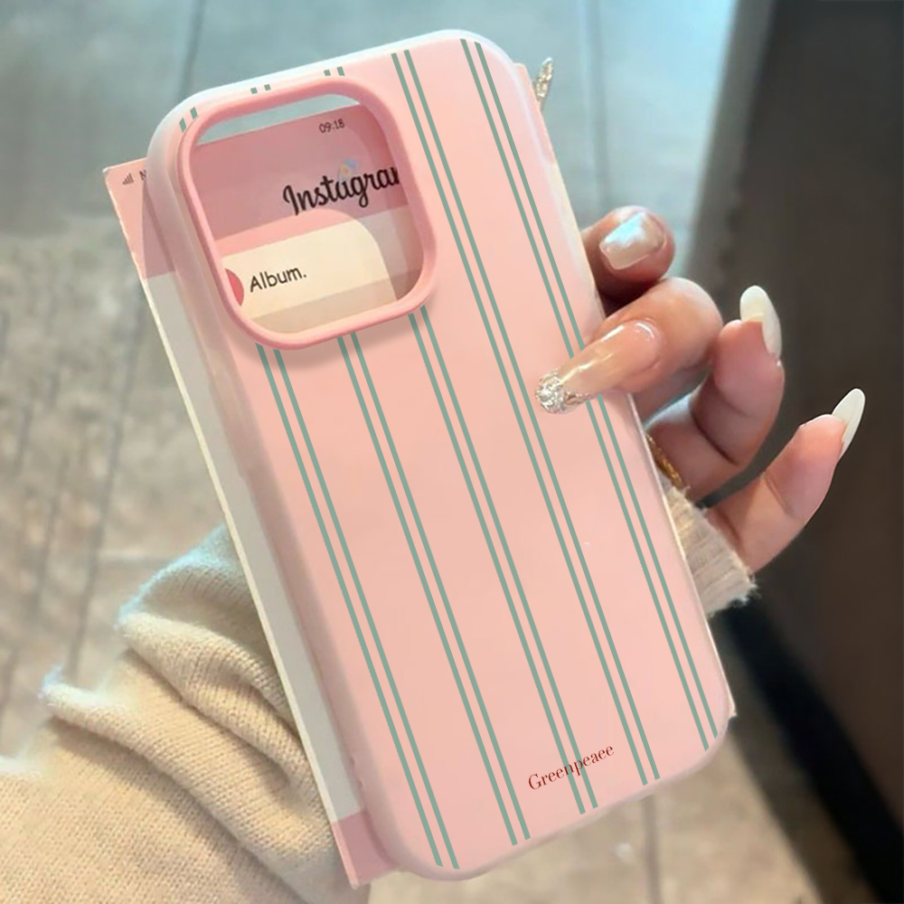 Phone Cases Luxury - Casing Ponsel Silikon Motif Garis Mewah
