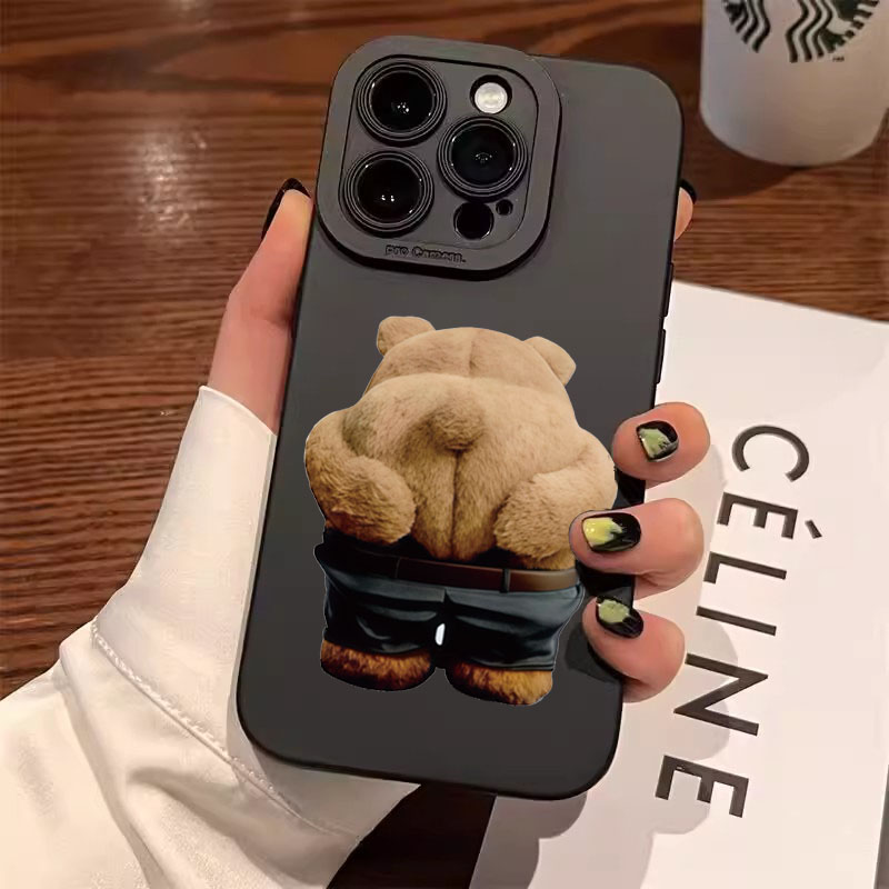 Phone Cases Quirky - Casing Ponsel Silikon Beruang Lucu dan