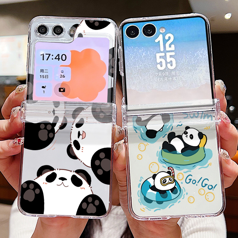 Phone Cases Z Flip 6 - Casing Ponsel Motif Panda Lucu Untuk