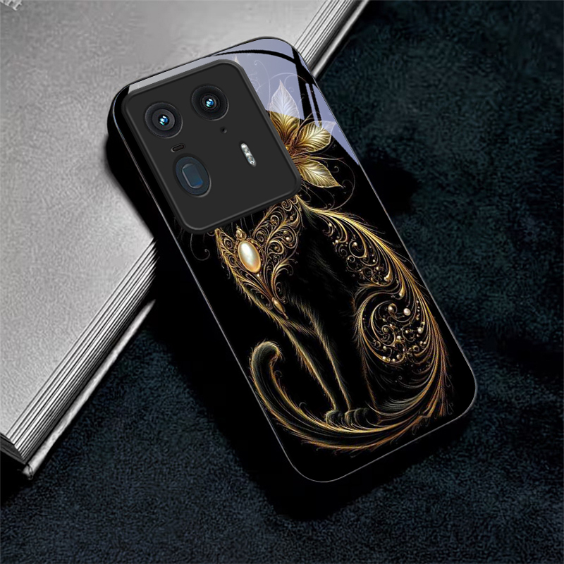 Phone Cases For Motorola - Casing Ponsel Kaca Hitam Berhias Permata