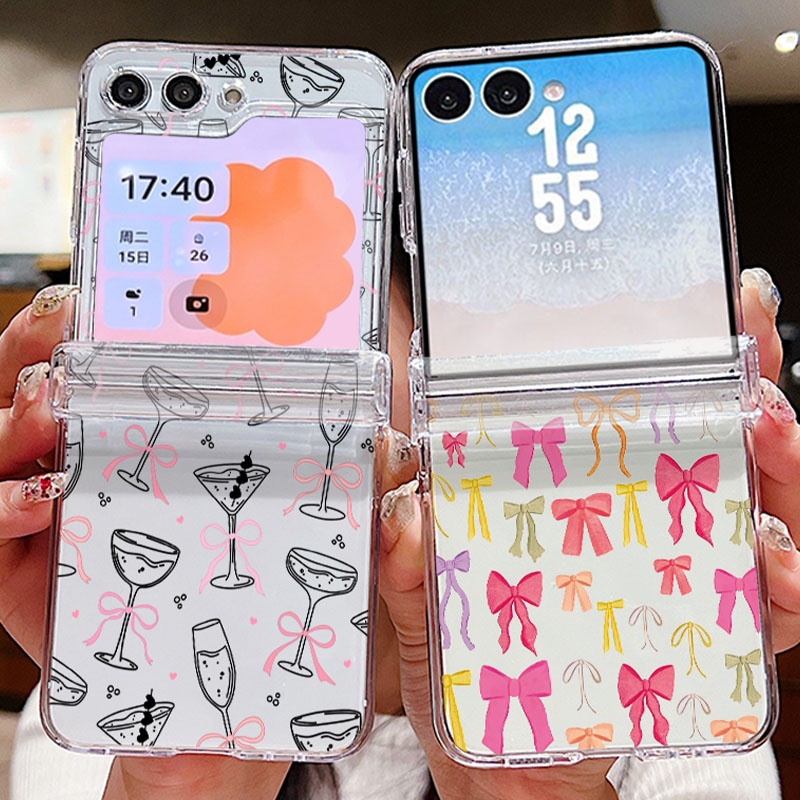 Phone Cases Z Flip 6 - Casing Ponsel Lipat Pola Pita Warna-warni