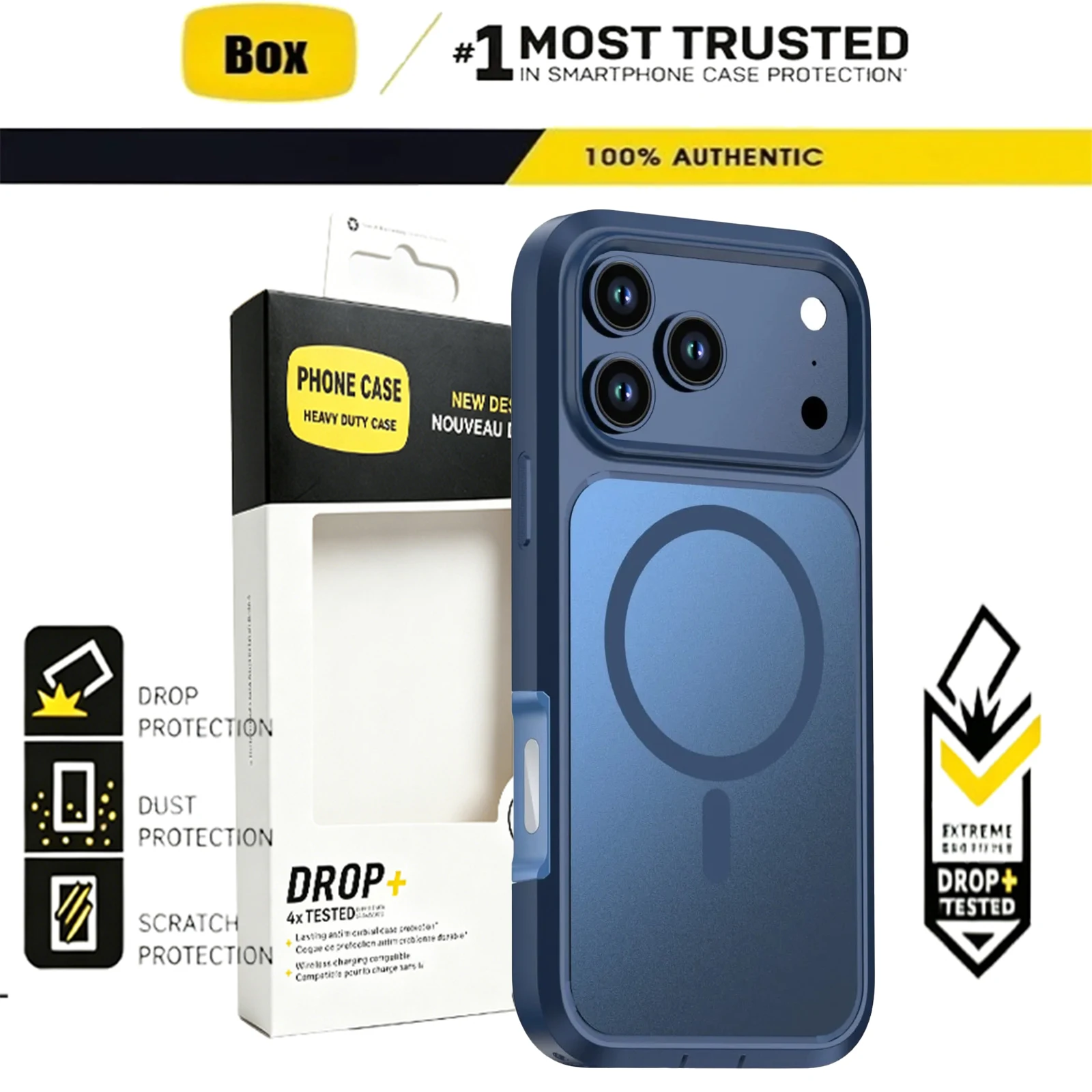 Military Grade Case - Ott-Box Casing Pengisi Daya Magnetik Kelas