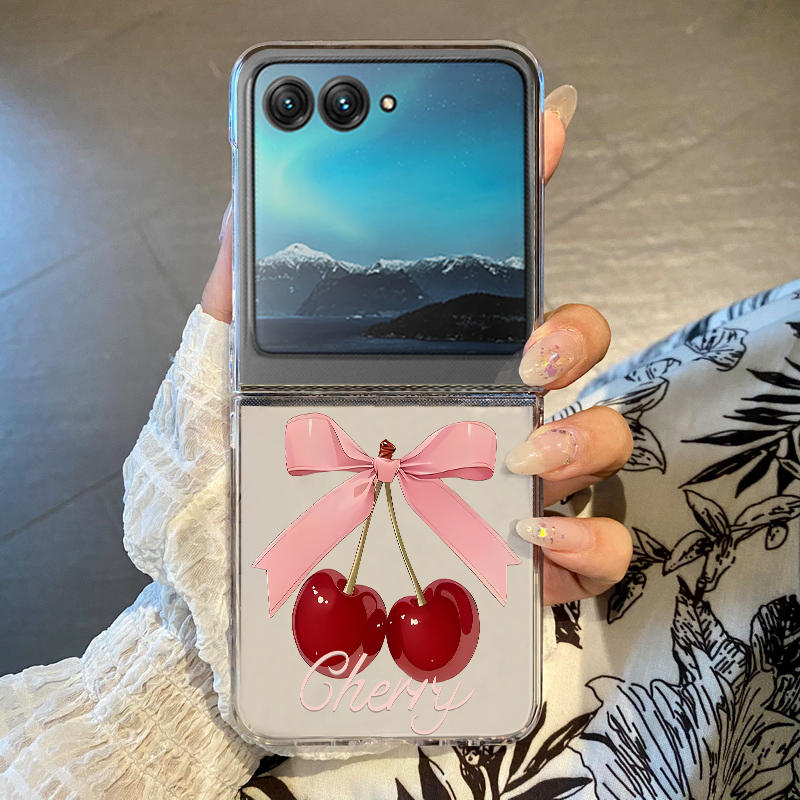 Phone Cases For Motorola - Casing Ponsel Motif Pita Ceri Merah