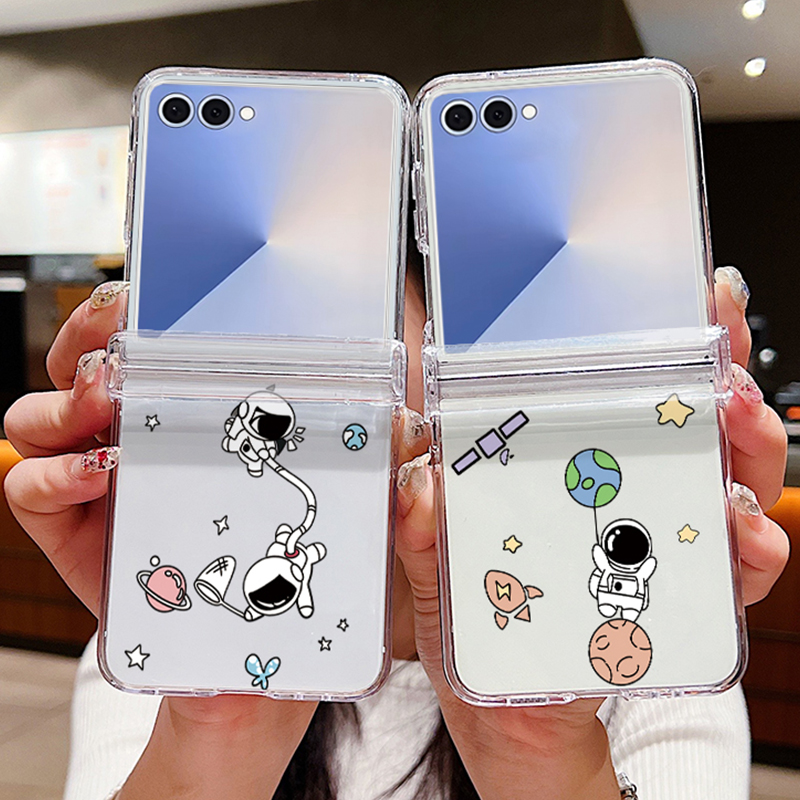 Phone Cases Z Flip 6 - Casing Ponsel Lipat Pola Astronot untuk