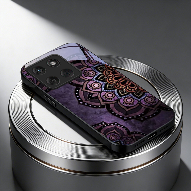 Phone Cases For Motorola - Wallpaper Mandala Ungu, Casing Ponsel Kaca