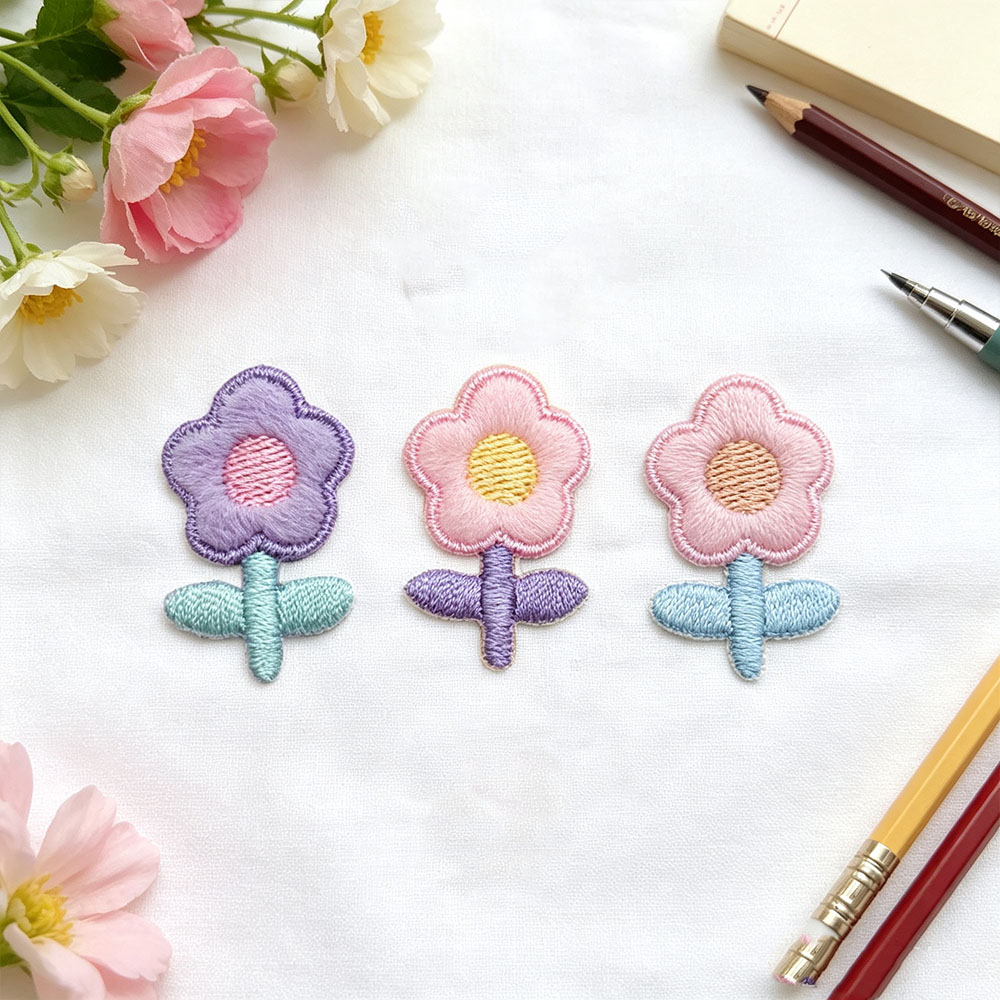Phone Cases Eco Friendly - 2-3Pcs Patch Bordir Beruang Bunga Mini