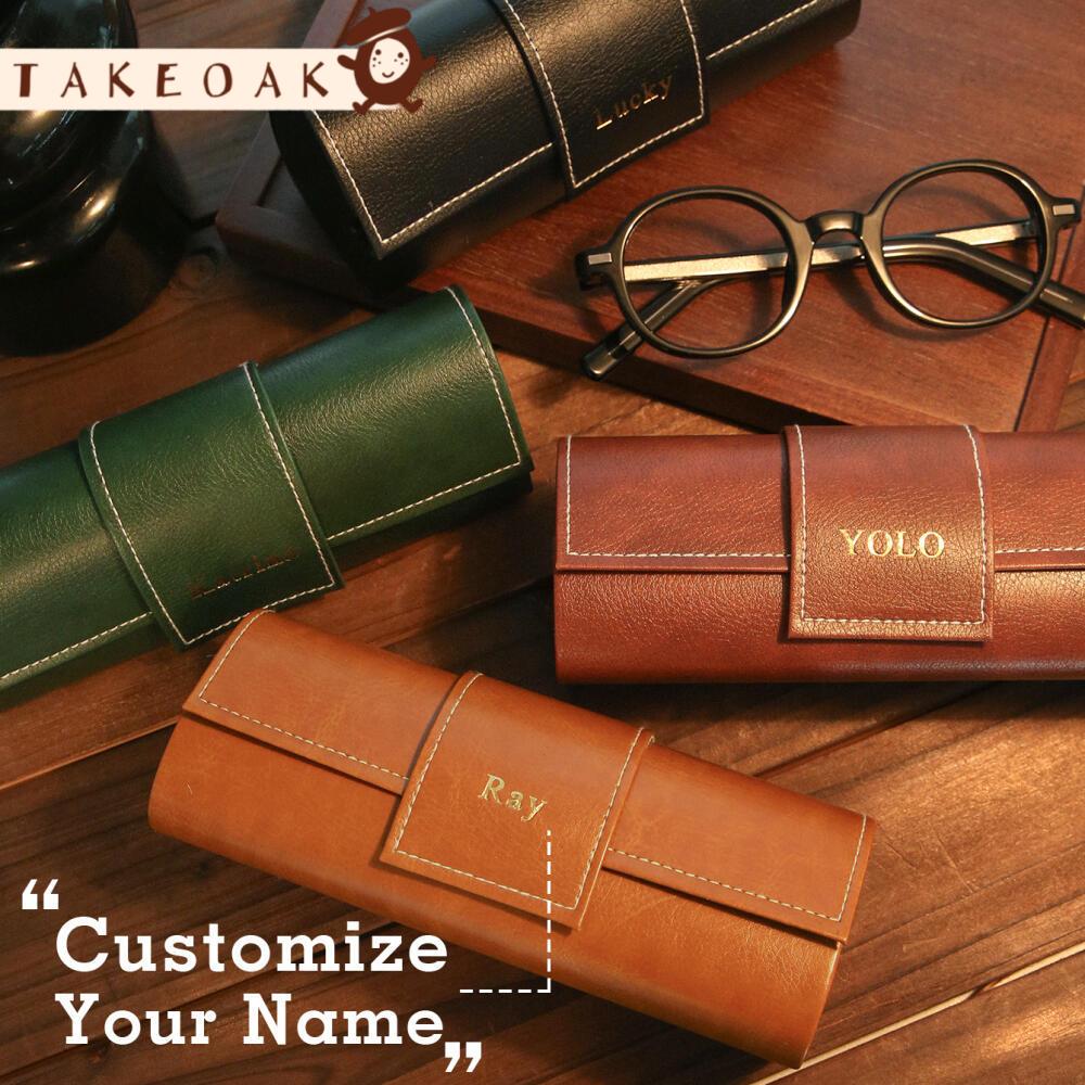 Monogram Custom Case - Kotak Kacamata Kulit Custom Nama Pribadi,