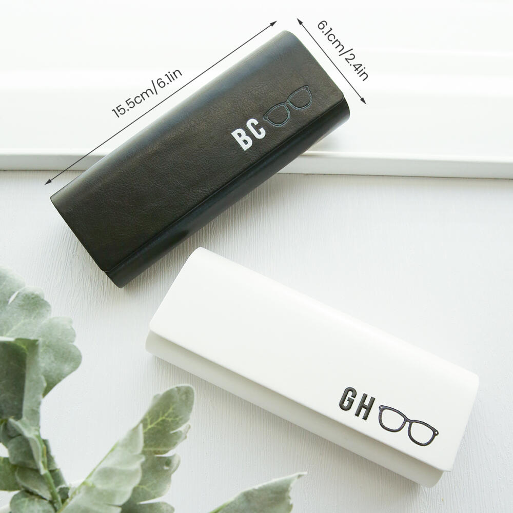 Kotak Kacamata Kulit PU Lembut - Monogram Custom Case ulasan dan harga