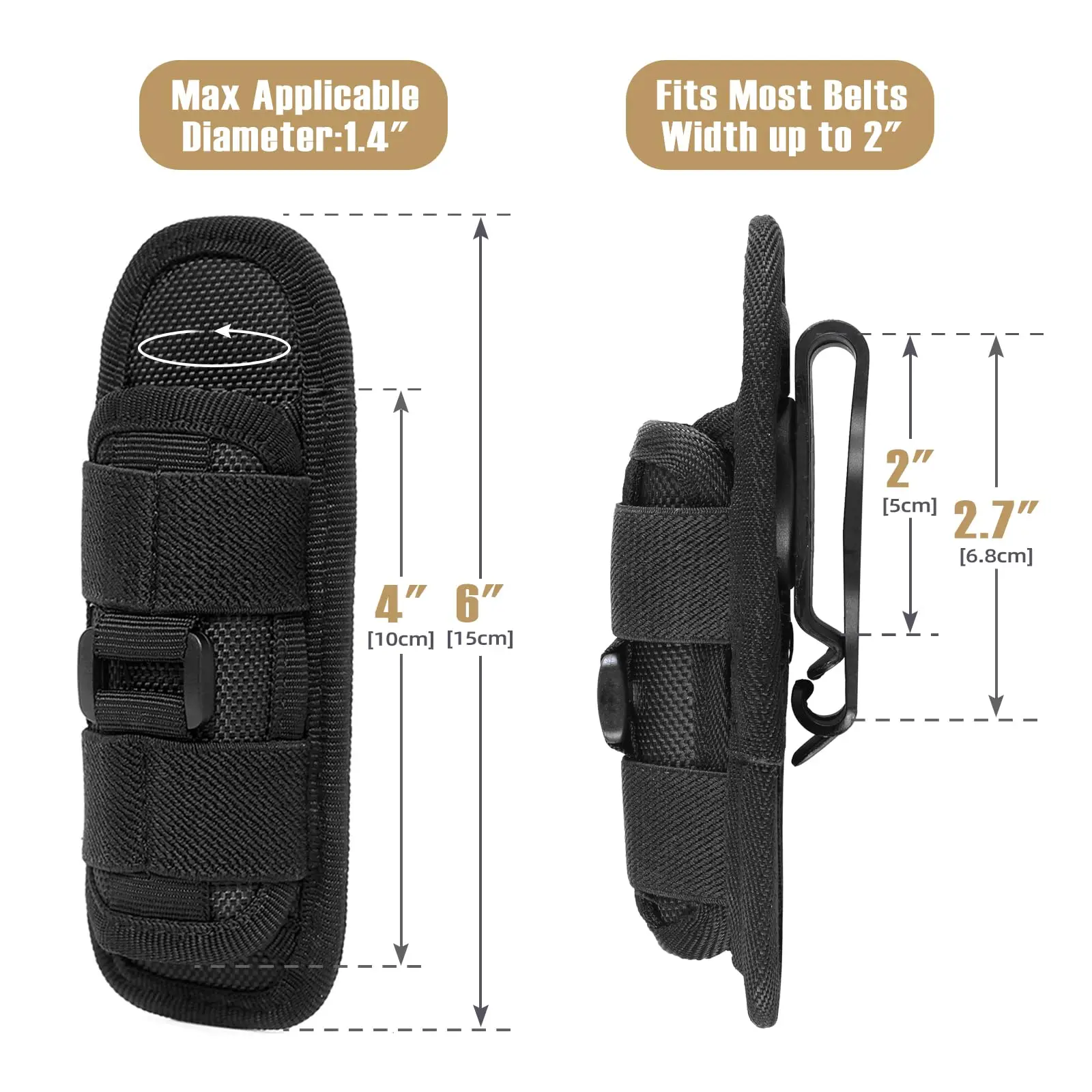 Sarung Senter Taktis Bahan Nil - Military Grade Case ulasan dan harga