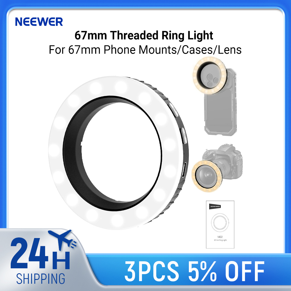 Ring Light NEEWER Basics 67mm  - Phone Cases Video ulasan dan harga