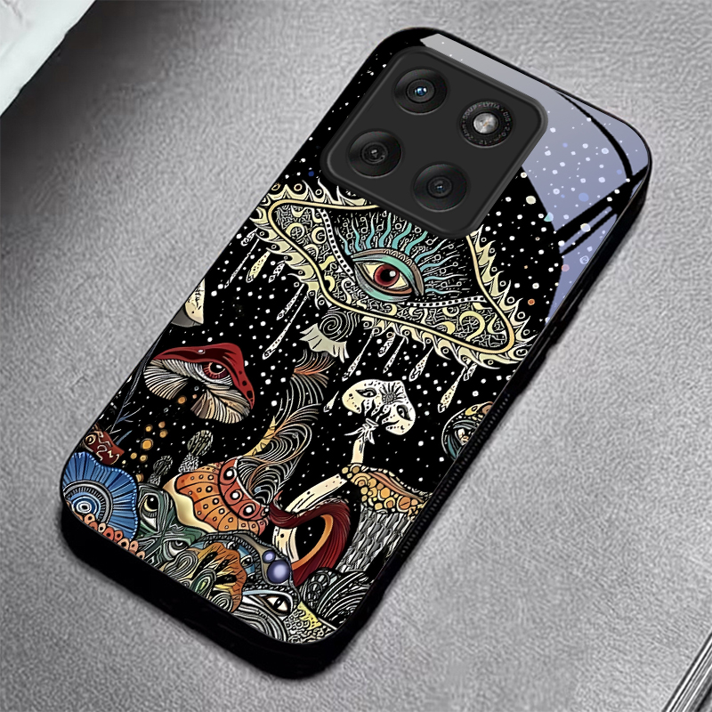 Casing Ponsel Kaca Hitam Motif - Phone Cases For Motorola ulasan dan harga